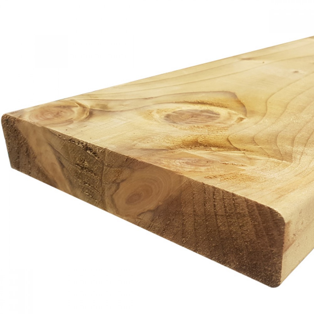 4.8m - (9x2) Treated White Deal Rough
