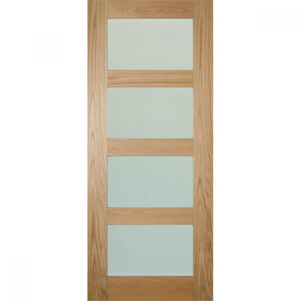 Deanta Hp1g Oak Door | Glazed Frosted