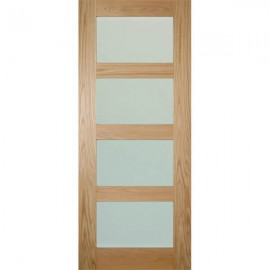 Deanta Hp1g Oak Door | Glazed Frosted