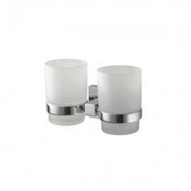 Mezzo N280801 Double Tumbler & Holder Chrome | N403008