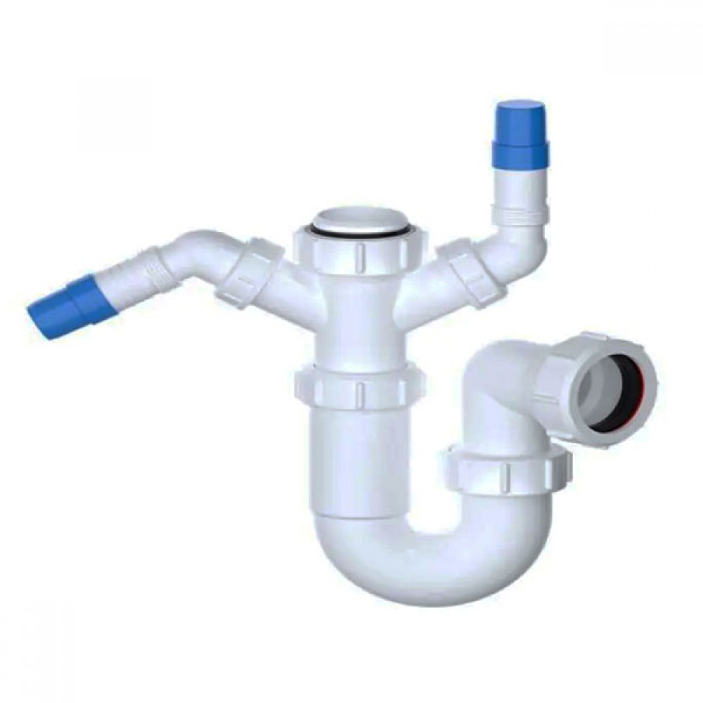 Viva Sink Trap With Twin 135 Degree Nozzles 1 1/2"  | WTST02