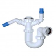 Viva Sink Trap With Twin 135 Degree Nozzles 1 1/2"  | WTST02