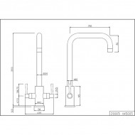 Don Twin Lever Sink Mixer Chrome