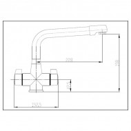 Tweed Cruciform Kitchen Sink Mixer