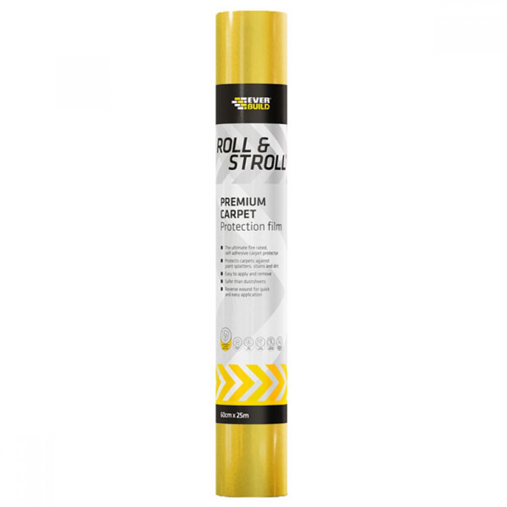Everbuild Roll & Stroll Premium Carpet Protector | 600mm X75mt | 484946
