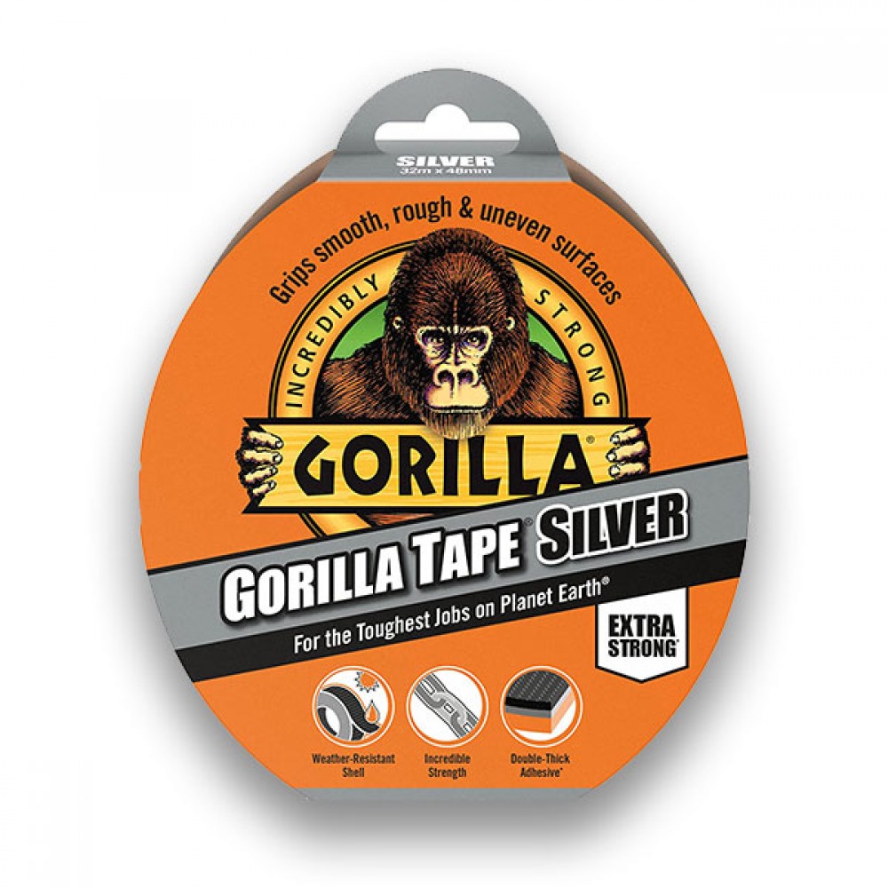 Gorilla Tape | Silver | 48mm X 32m 