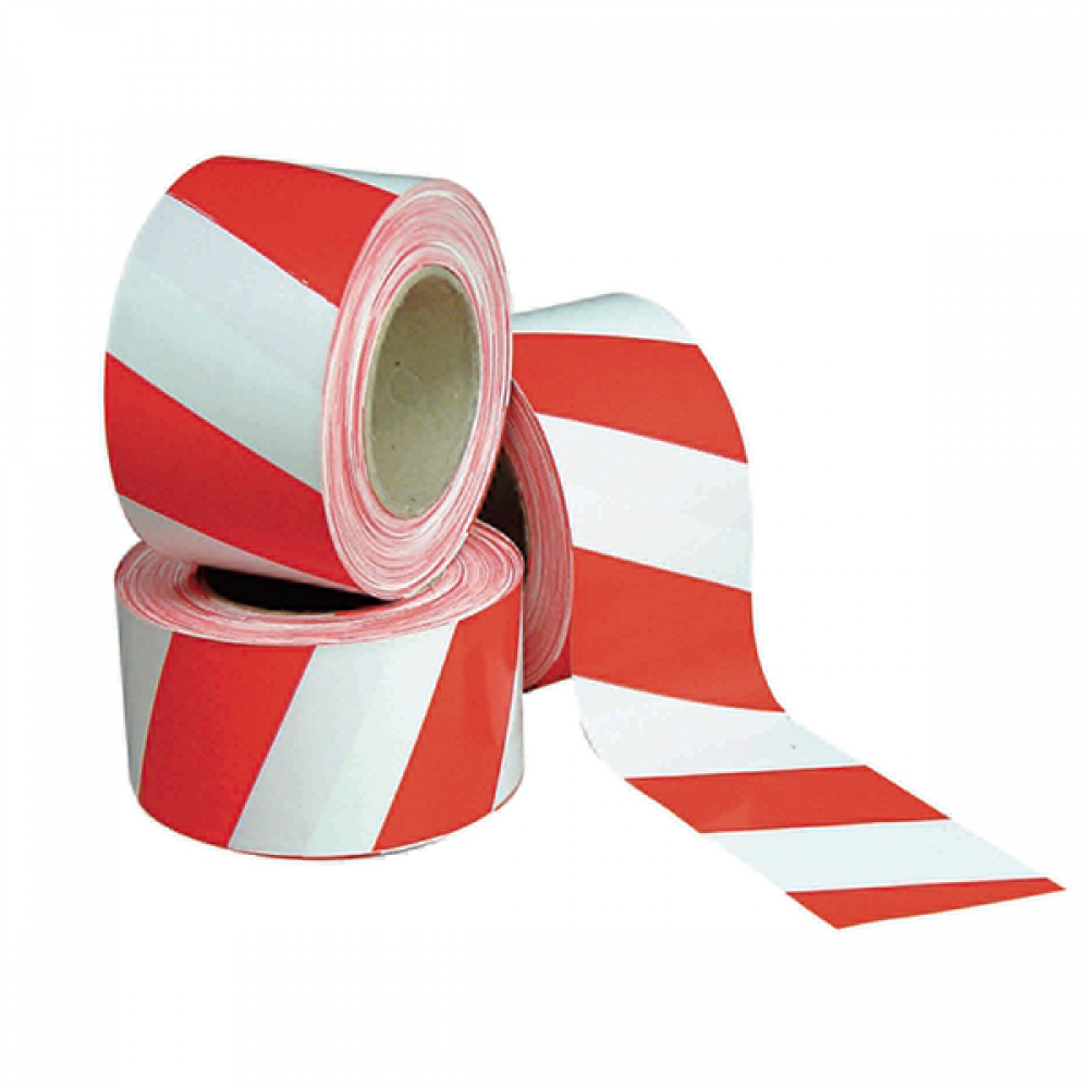 Rhino Professional Barrier Tape Red & White 70mm X 500m | 30609809