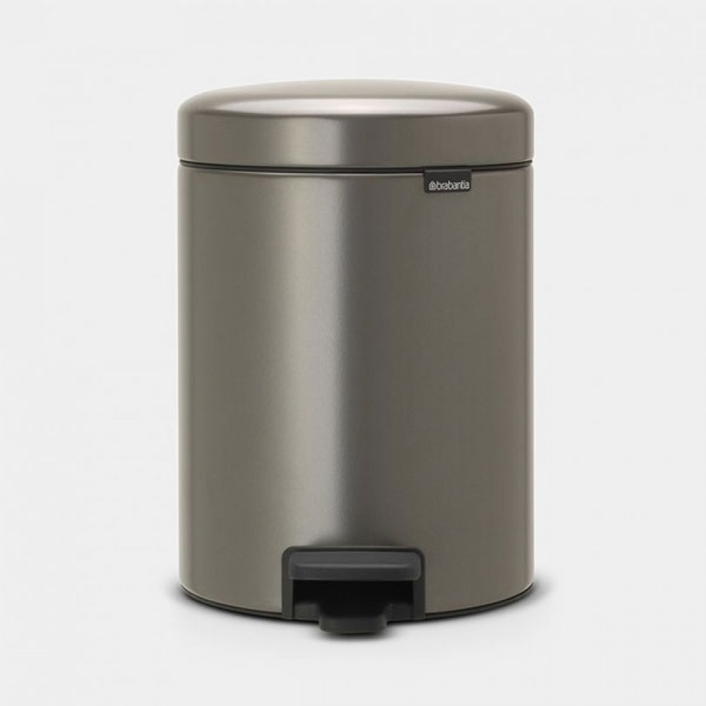 Brabantia Newlcon Pedal Bin Platinum 5ltr | 11 26 83
