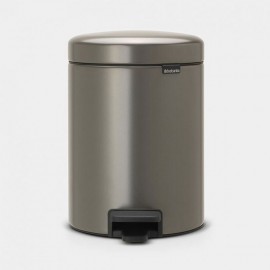 Brabantia Newlcon Pedal Bin Platinum 5ltr | 11 26 83