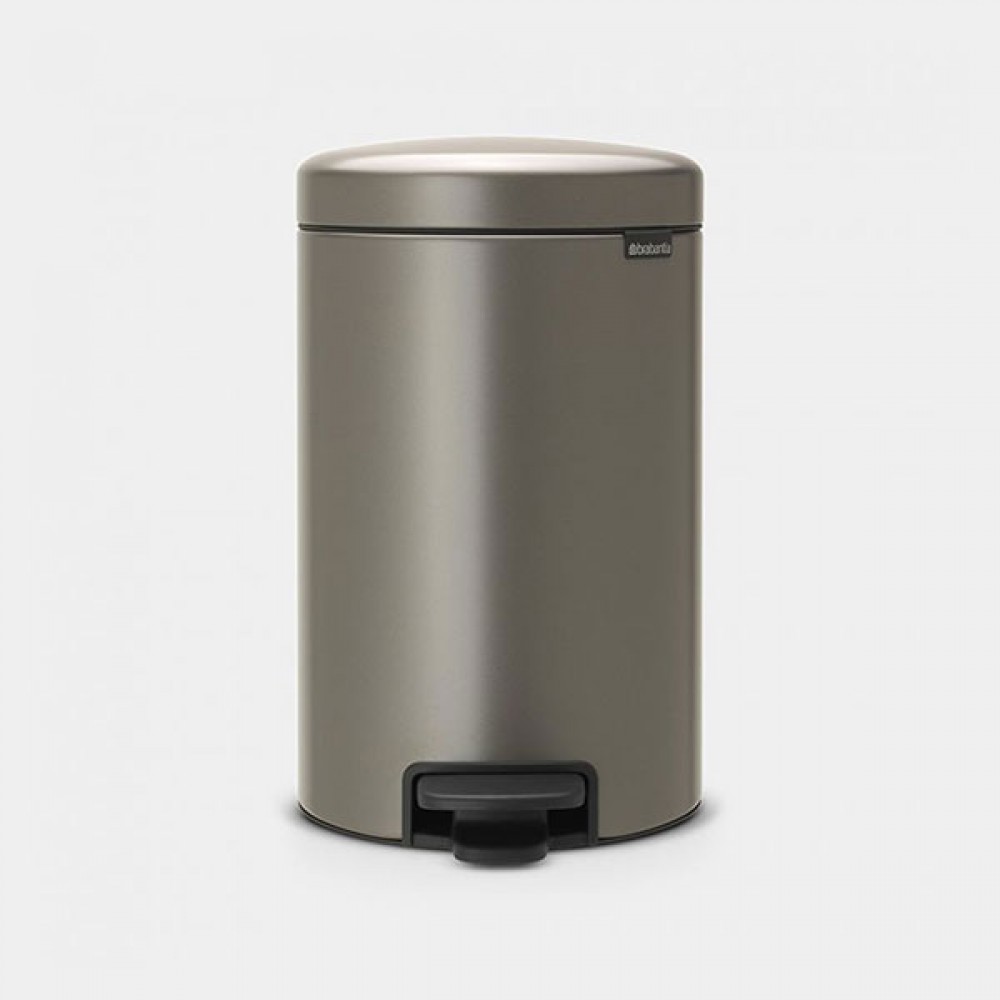 Brabantia Newlcon Pedal Bin Platinum 12ltr |11 36 28
