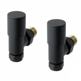 Angled Radiator Valve (pair) Matt Anthracite