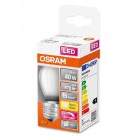 Osram E27 (ES) G-Frosted LED |470L|Dim| 40W