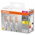 Osram 4w (40w) E14 LED G/ball|Clear|3PK