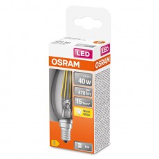 Osram E14 (SES) Candle-Clear|LED|40W(4W)|470L|Non-Dimmable