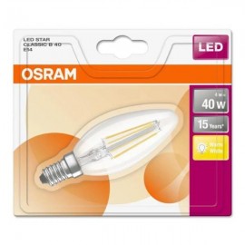 Osram E14 (SES) Candle-Clear|LED|40W(4W)|470L|Non-Dimmable