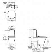 Ideal standard Connect Air Cube Close Coupled Pan | E079801 