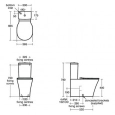 Ideal standard Connect Air Cube Close Coupled Pan | E079801 