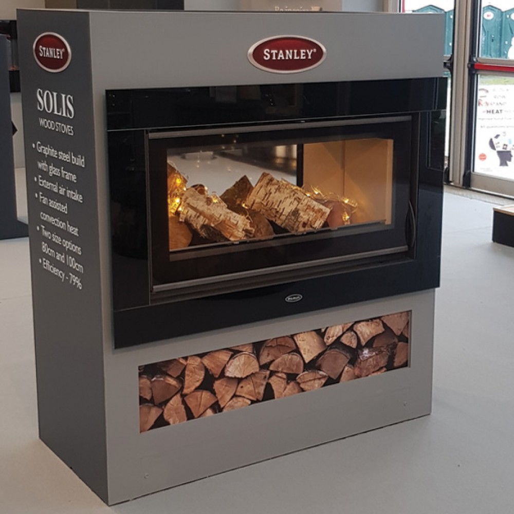 Stanley Solis I80 14kw Double Sided Wood Burning Cassette Stove