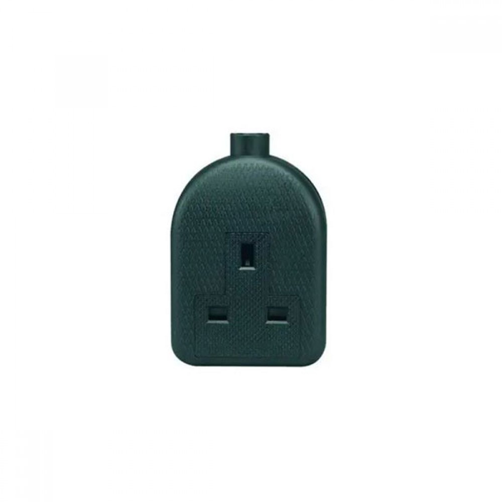 Powermaster 1 Gang Black Rubberised Trailing Socket | 1738-04