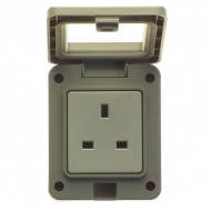 Powermaster 1 Gang Outdoor Damp Proof Single Socket | 1393-04
