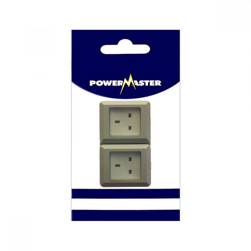 Powermaster 2 Gang Outdoor Damp Proof Socket IP55 | 1536-18