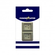 Powermaster 2 Gang Outdoor Damp Proof Socket IP55 | 1536-18