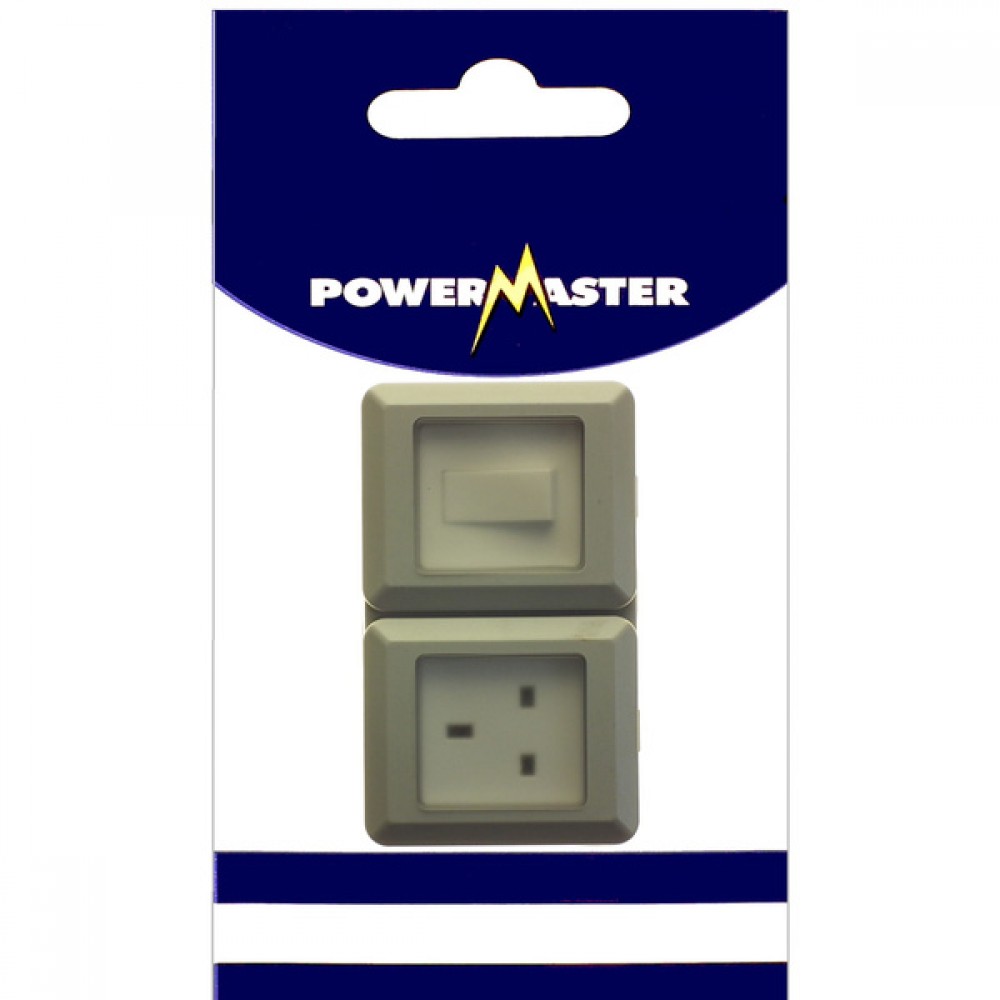 Powermaster 1 Gang Outdoor Damp Proof Switch & Single Socket | 1822-10