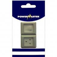 Powermaster 1 Gang Outdoor Damp Proof Switch & Single Socket | 1822-10