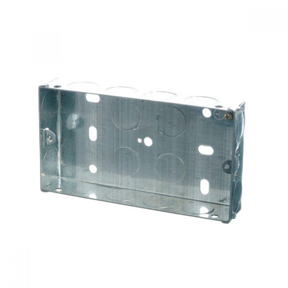 Powermaster 2 Gang 25mm Flush Metal Box | 1523-20