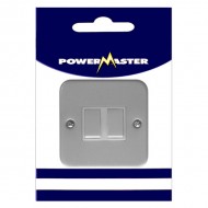 Powermaster 2 Gang 2 Way 10amp Metalclad Light Switch | 1798-08