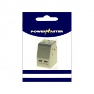 Powermaster 3 Way Adaptor With 2 USB Ports | 1796-14