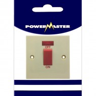 Powermaster 1 Gang 45amp Cooker Switch With Neon Light | 1523-26