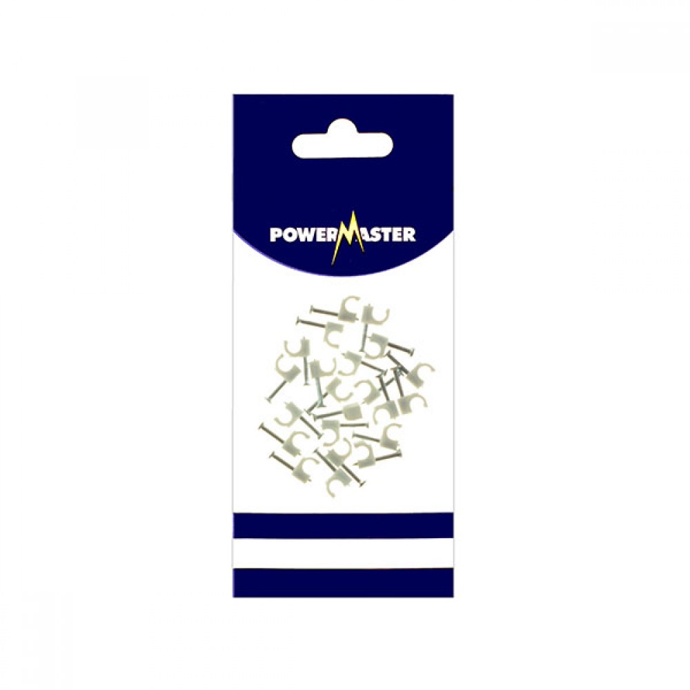 Powermaster 3mm Cable Clips White (20) | 1797-04