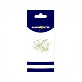 Powermaster 7mm Cable Clips White (20) | 1369-14