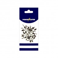 Powermaster 7mm Cable Clips Black (20) | 1754-16