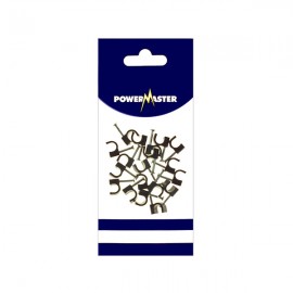 Powermaster 7mm Cable Clips Black (20) | 1754-16