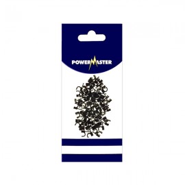 Powermaster 7mm Cable Clips Black (100) | 1754-22