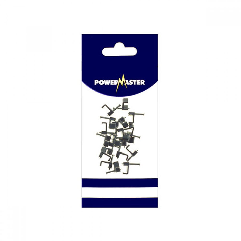 Powermaster 2sq Twin & Earth Cable Clips Grey (20) | 1797-08