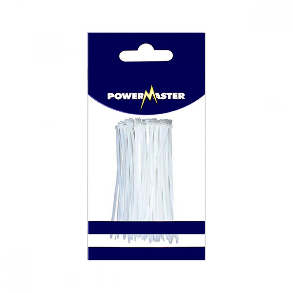 Powermaster Cable Ties 140 x 3.6mm (100) | 0822-02