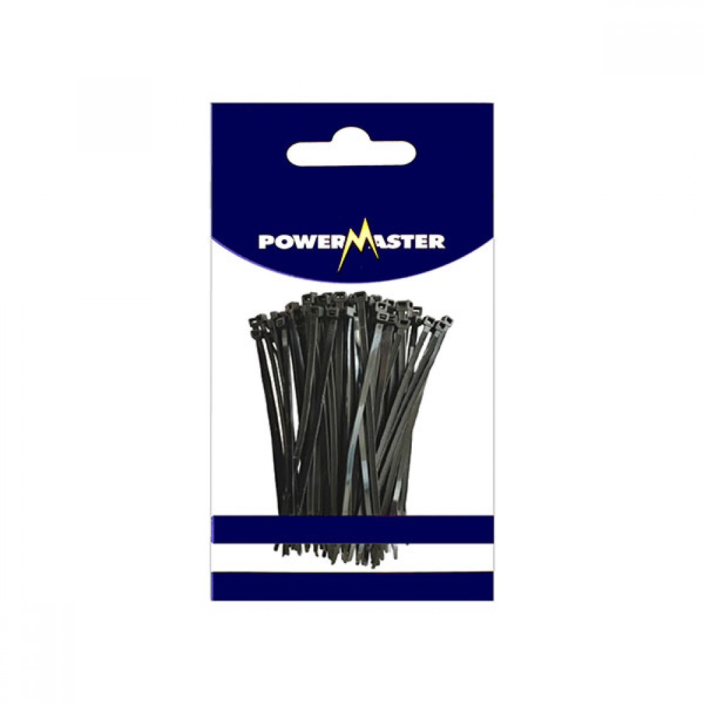 Powermaster Cable Ties 550 x 9mm Black (100) | 1411-20