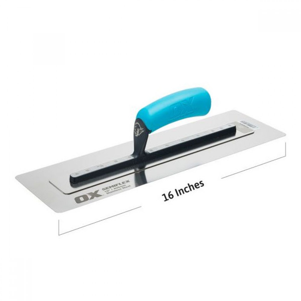 Ox Pro Semi Flexible Stainless Steel Trowel | 405mm x 125mm