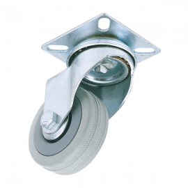 Rubber Castor Plate - 50mm Diameter | 65468