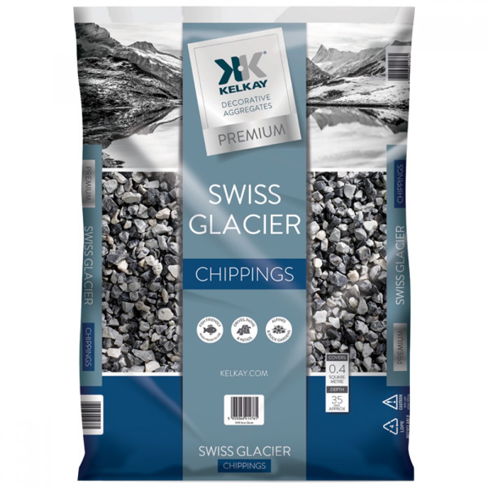 Kelkay Swiss Glacier Chippings 16-32mm | Large Pack (0.4 Sq M)