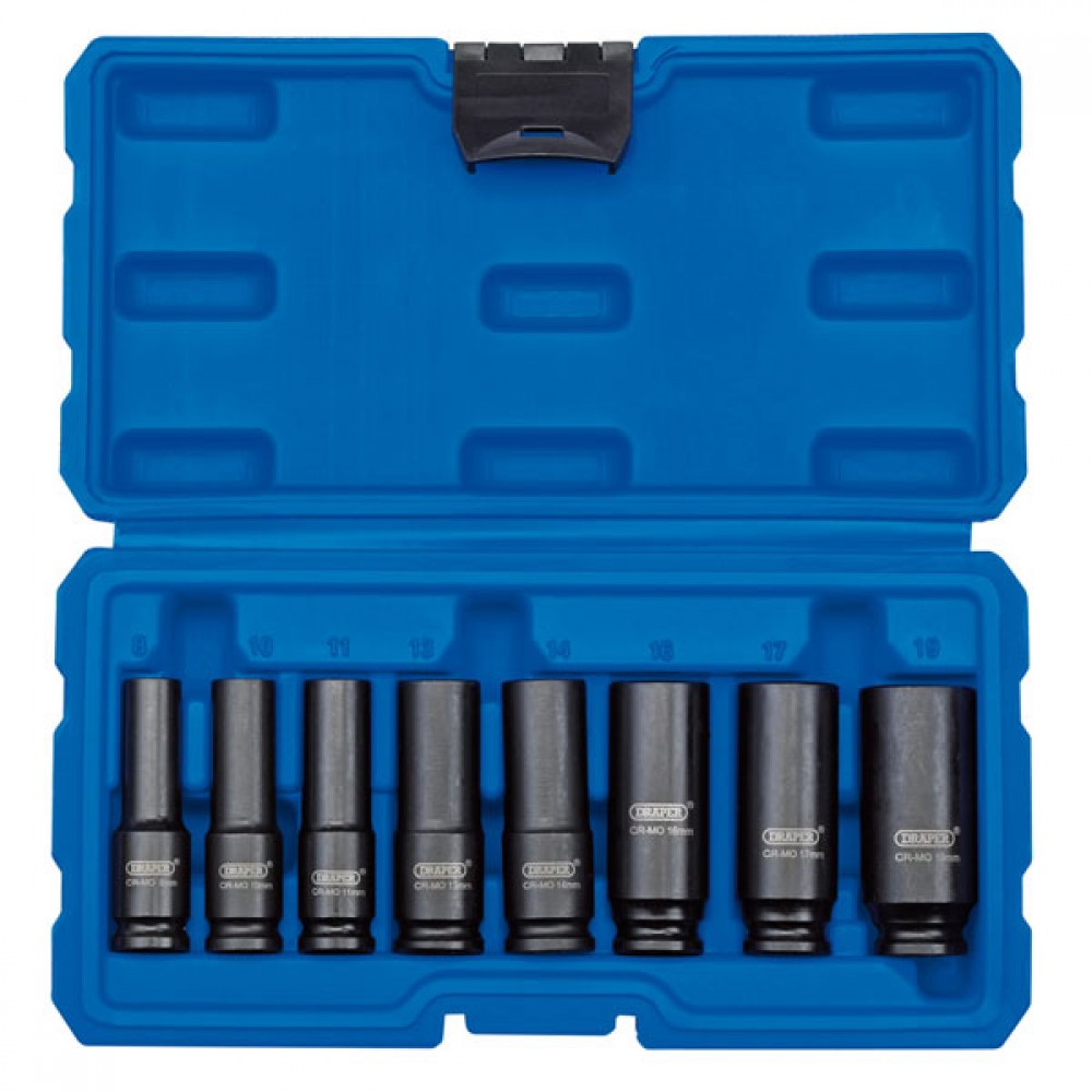 Draper 3/8 In Sq. Dr. Metric Deep Impact Socket Set | 83090