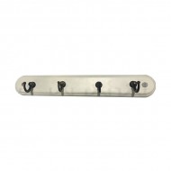 Harcourt 4 Antique Brass Hook Hanger Cream Board