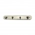 Harcourt 4 Antique Brass Hook Hanger Cream Board