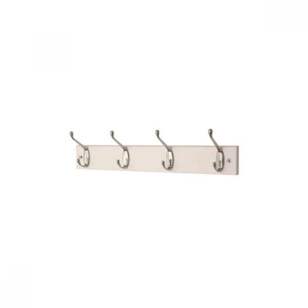 Harcourt 4 Hat & Coat Hook White Board