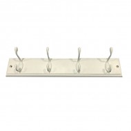 Harcourt 4 Coat Hook Rail White | Choose Hook Colour