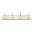 Harcourt 4 Coat Hook Rail White | Choose Hook Colour