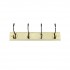 Harcourt 4 Antique Brass Hooks Ivory Board